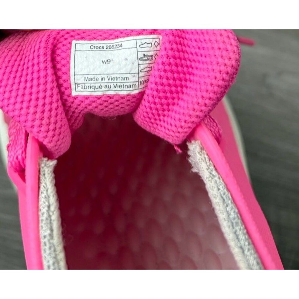 Crocs LiteRide Pacer Shoes Women's Size 9 Pink Comfort Lace Up 205234 - Picture 6 of 9